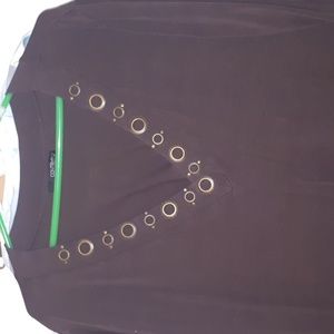 😊2X Contempo  brown long sleve shirt